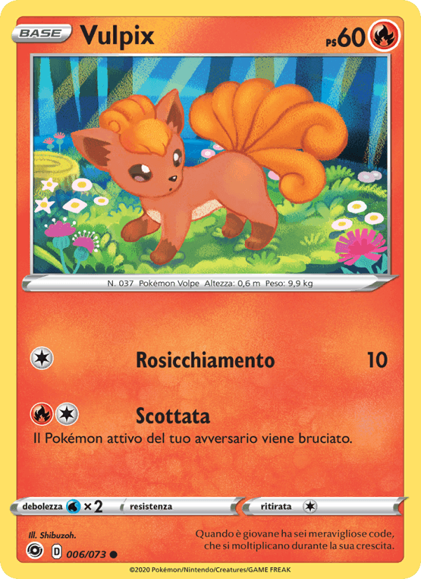Vulpix, carta 6 di Futuri Campioni