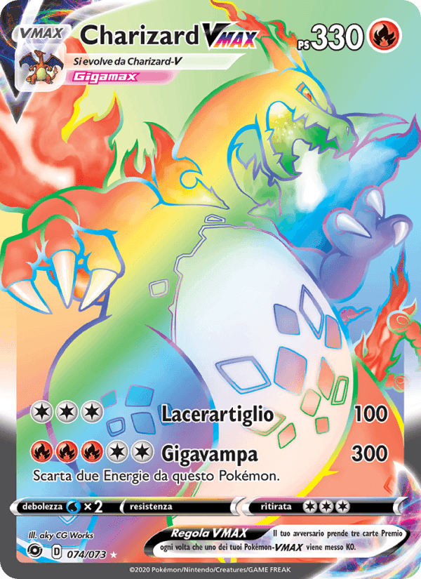 Charizard VMAX, carta 74 di Futuri Campioni