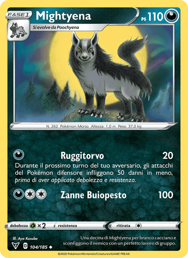 Mightyena, carta 104 di Voltaggio Sfolgorante