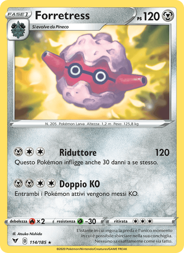 Forretress, carta 114 di Voltaggio Sfolgorante