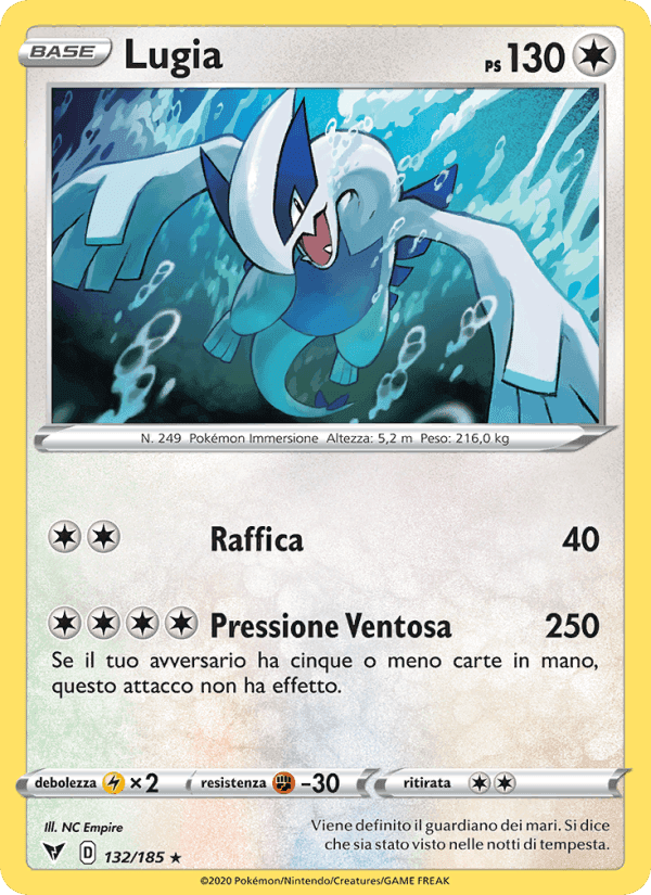 Voltaggio Sfolgorante の 132 番、Lugia