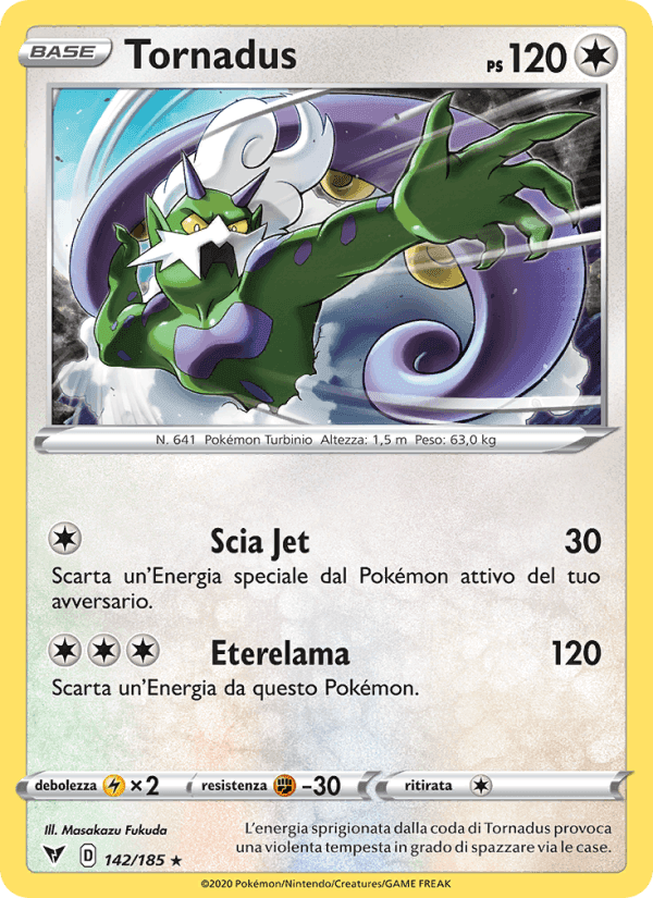 Tornadus, carta 142 di Voltaggio Sfolgorante
