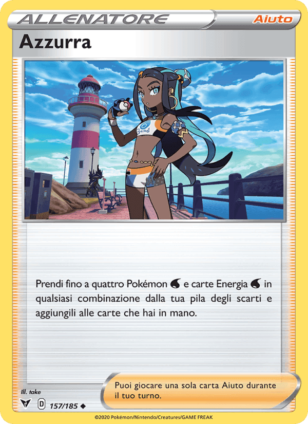 Azzurra, card 157 from Voltaggio Sfolgorante