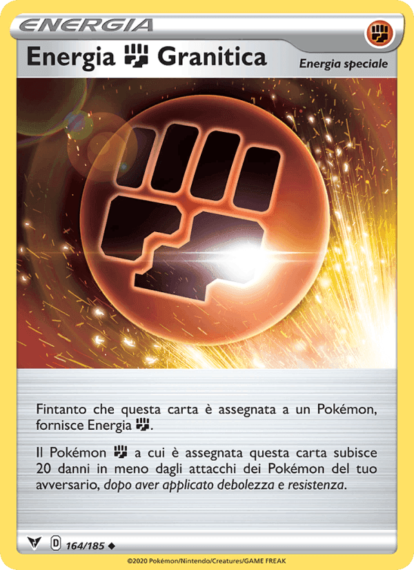 Energia Fighting Granitica, carta 164 di Voltaggio Sfolgorante