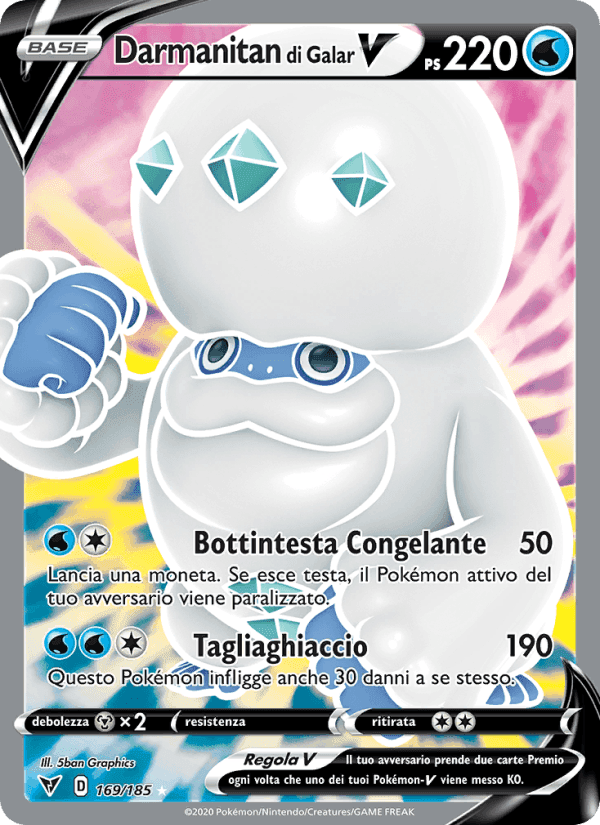 Darmanitan di Galar V, carta 169 di Voltaggio Sfolgorante