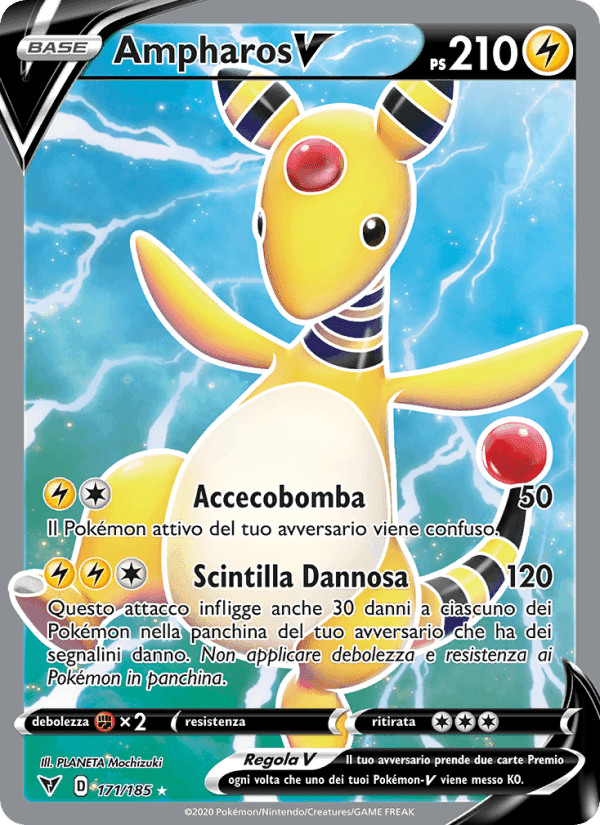 Ampharos V, carte 171 de Voltaggio Sfolgorante
