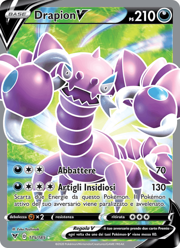 Drapion V, card 175 from Voltaggio Sfolgorante