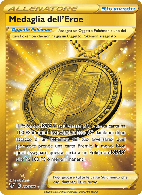 Medaglia dell'Eroe, carta 201 di Voltaggio Sfolgorante