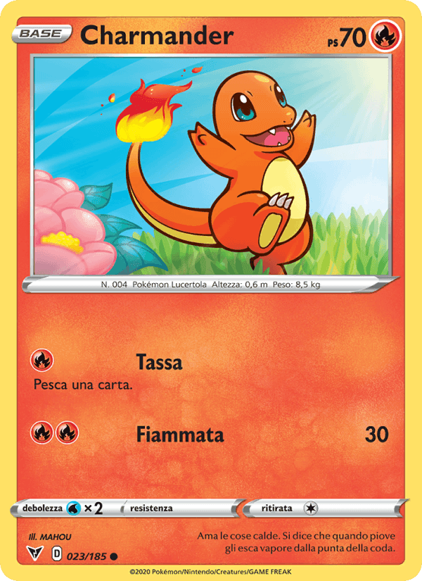 Charmander, carta 23 di Voltaggio Sfolgorante