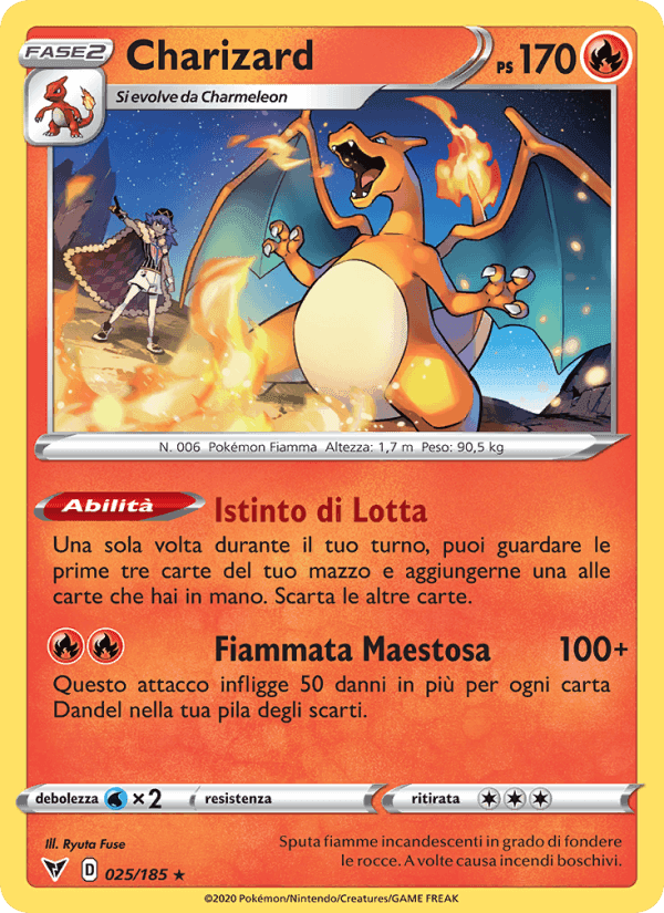 Charizard, card 25 from Voltaggio Sfolgorante