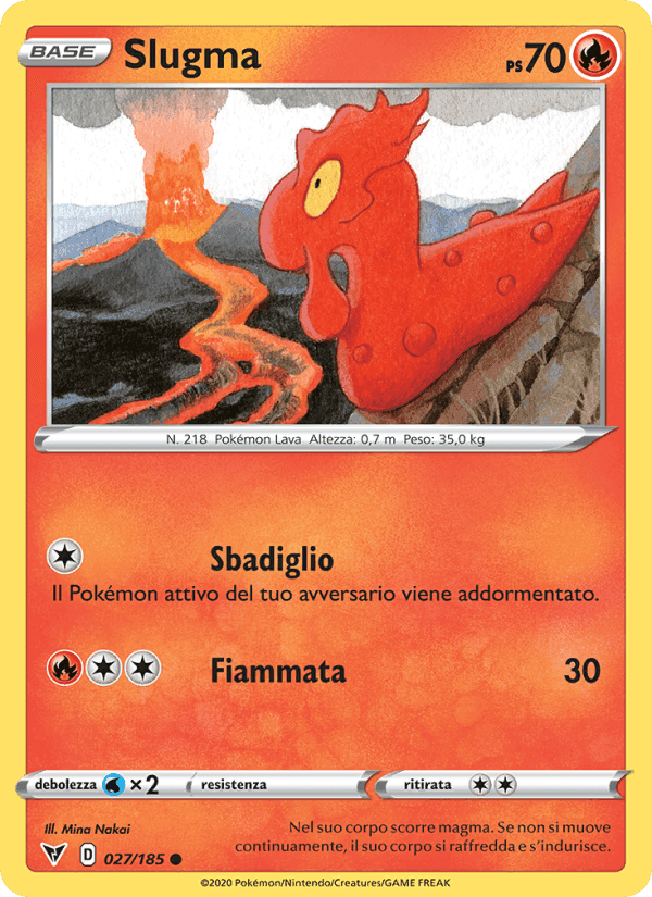 Slugma, carta 27 di Voltaggio Sfolgorante