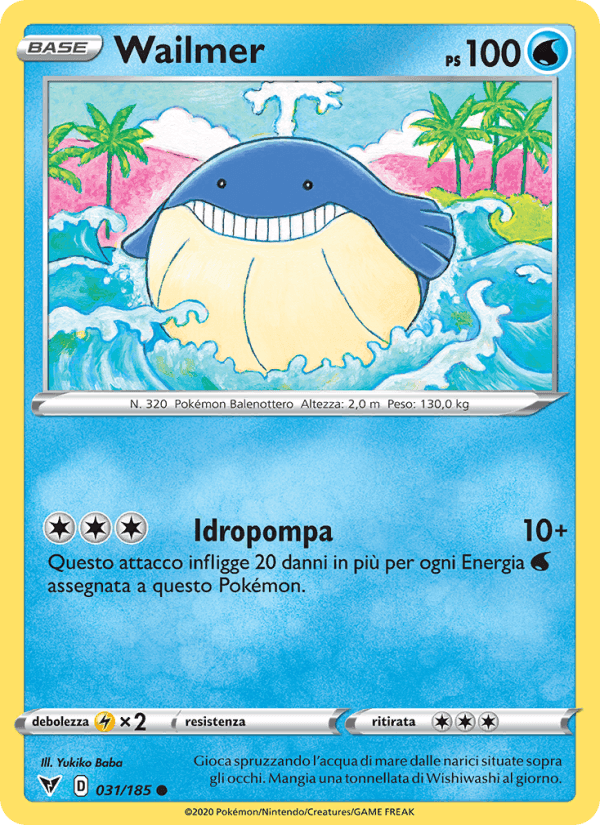 Wailmer, card 31 from Voltaggio Sfolgorante