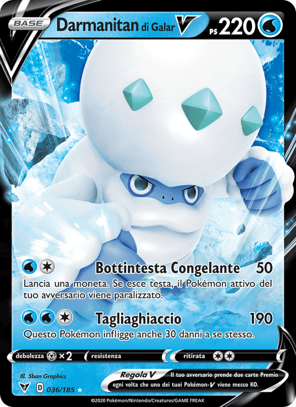 Darmanitan di Galar V, carta 36 di Voltaggio Sfolgorante