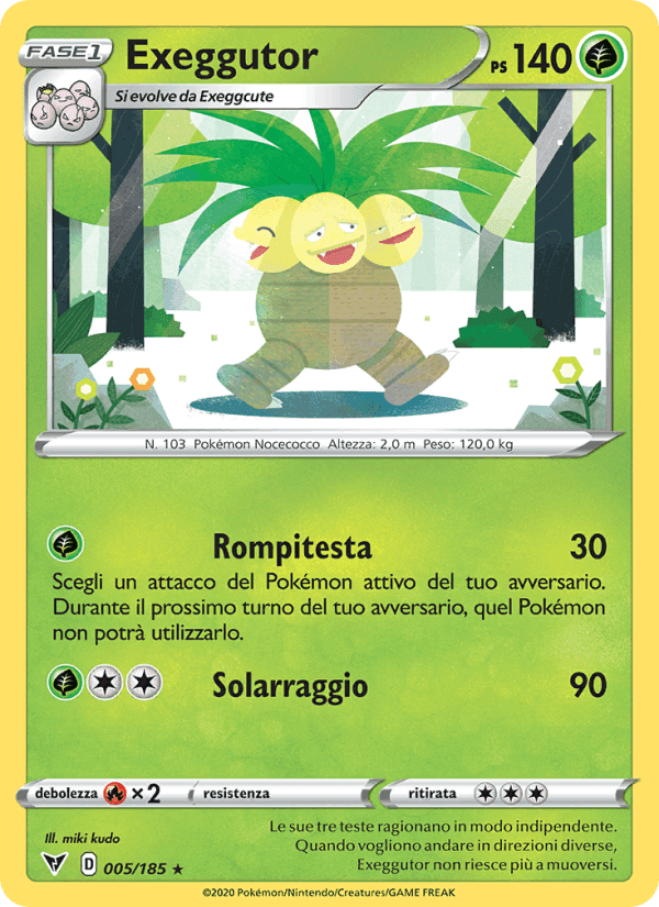 Exeggutor, carte 5 de Voltaggio Sfolgorante