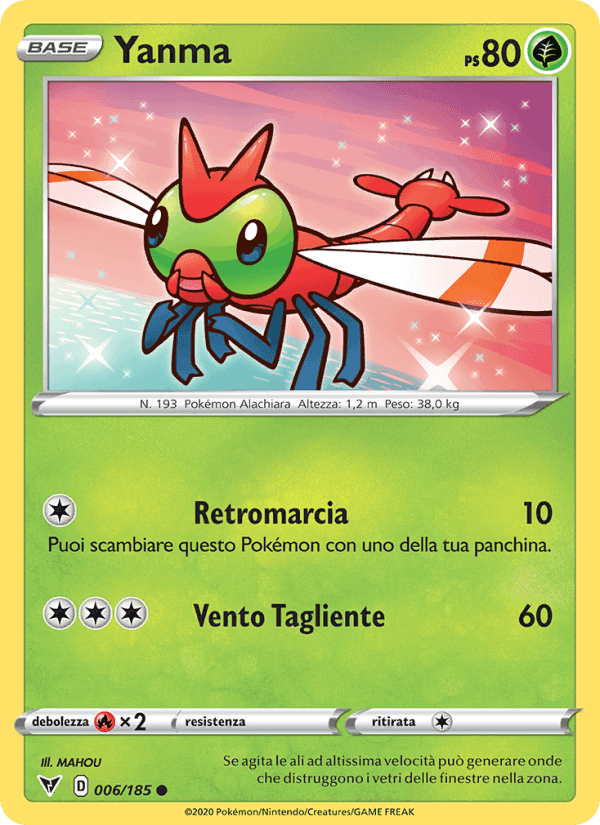 Yanma, carta 6 di Voltaggio Sfolgorante