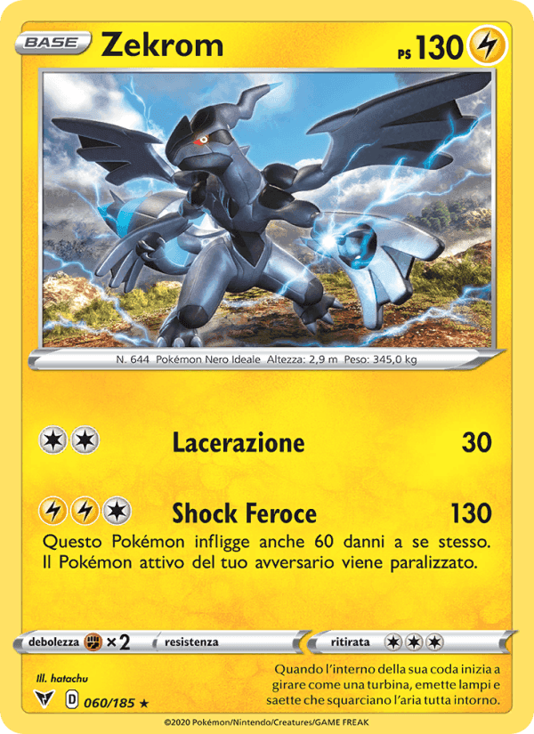 Zekrom, carta 60 di Voltaggio Sfolgorante