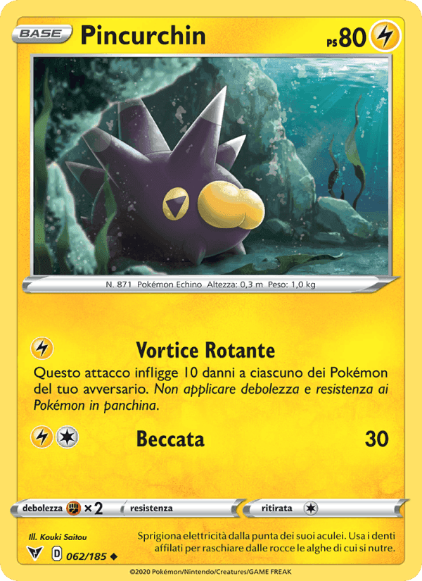 Pincurchin, carta 62 di Voltaggio Sfolgorante