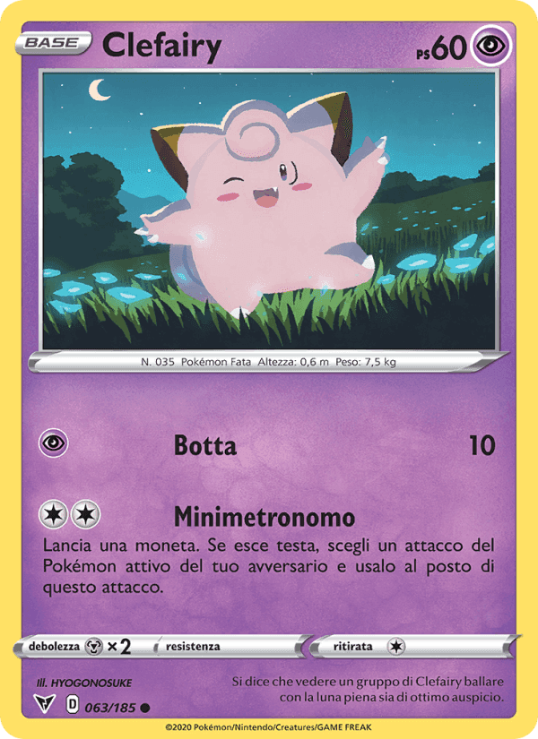 Clefairy, carta 63 di Voltaggio Sfolgorante