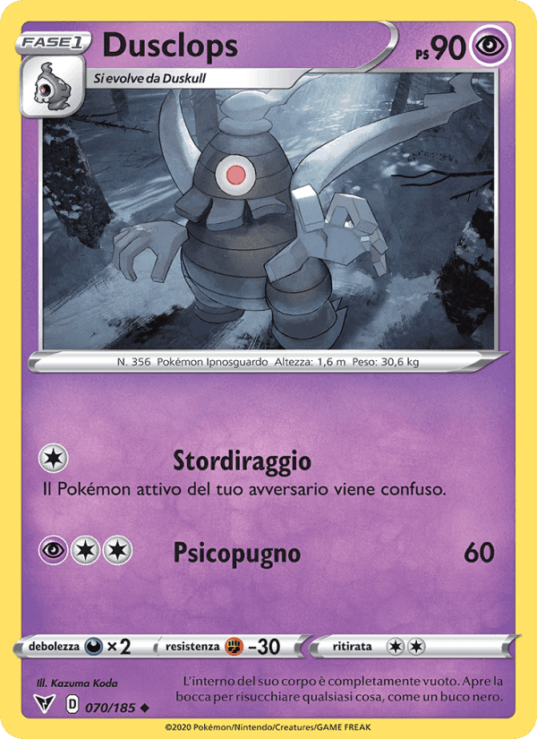 Dusclops, carta 70 di Voltaggio Sfolgorante
