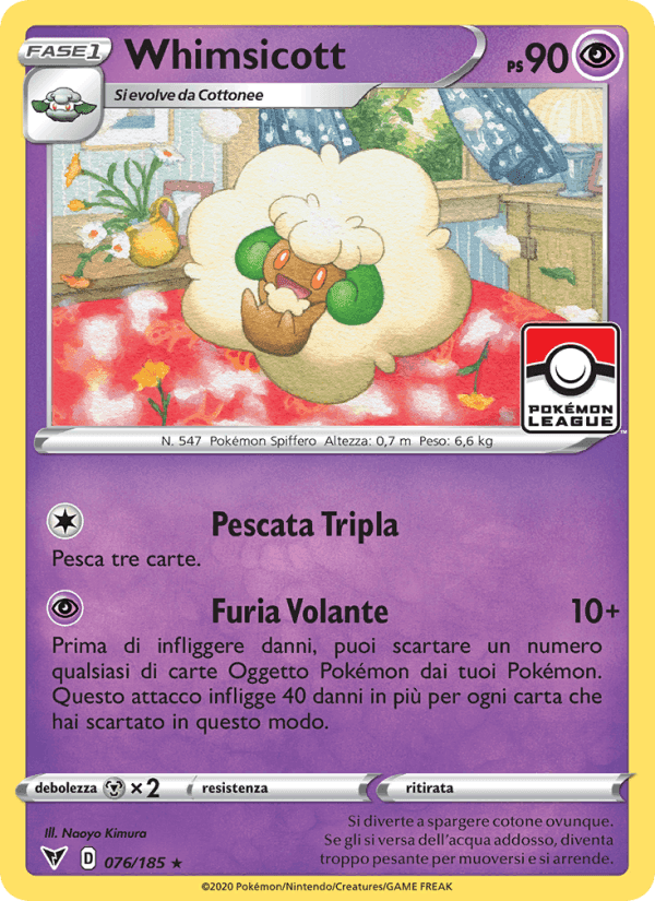 Whimsicott, carta 76 di Voltaggio Sfolgorante
