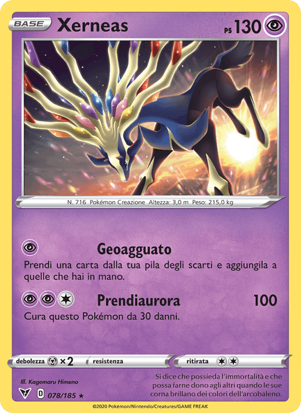 Xerneas, carta 78 di Voltaggio Sfolgorante