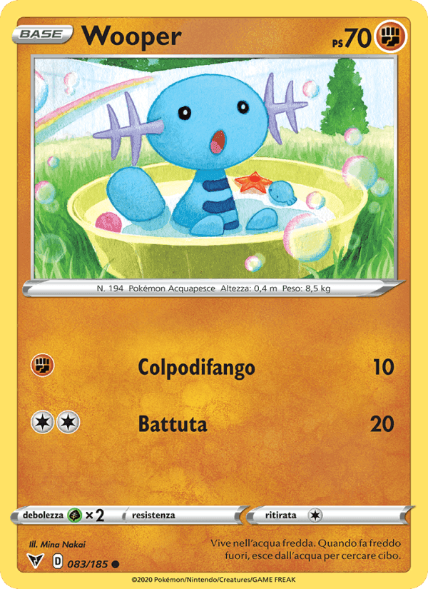 Wooper, carta 83 di Voltaggio Sfolgorante