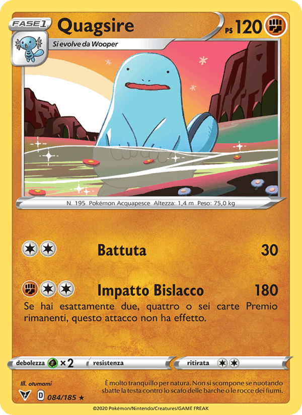 Quagsire, carta 84 di Voltaggio Sfolgorante