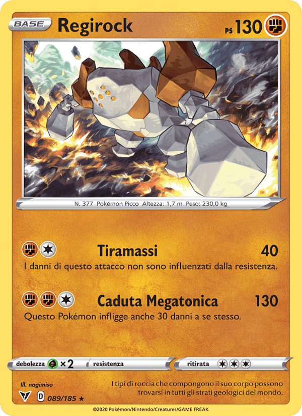 Regirock, carta 89 di Voltaggio Sfolgorante