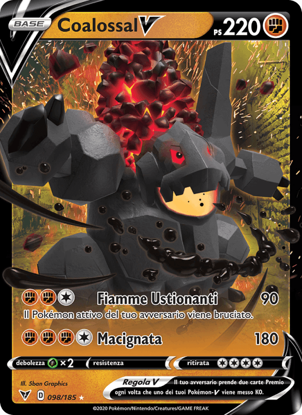 Coalossal V, carta 98 di Voltaggio Sfolgorante