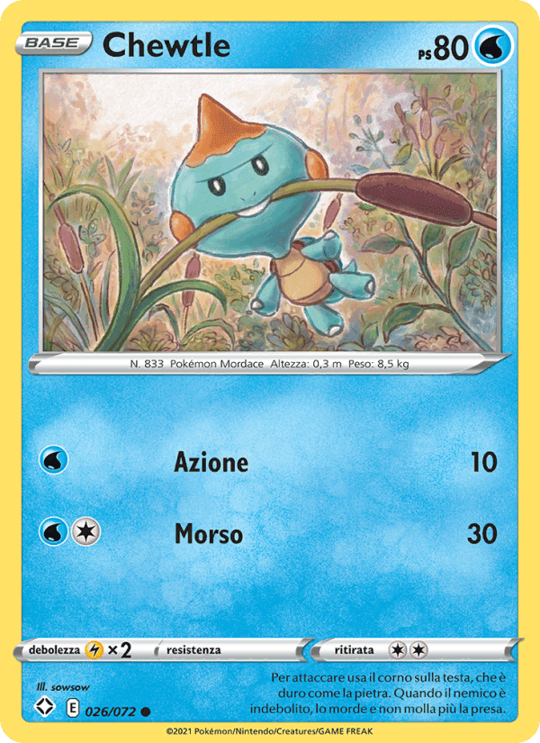 Chewtle, carta 26 di Destino Splendente