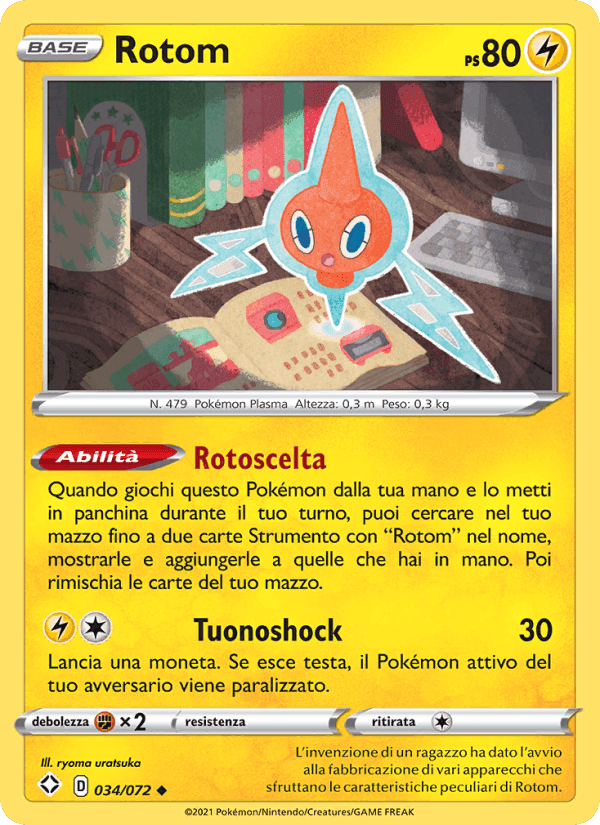 Rotom, card 34 from Destino Splendente