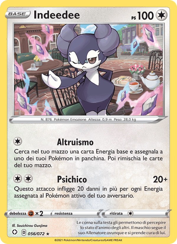 Indeedee, carte 56 de Destino Splendente