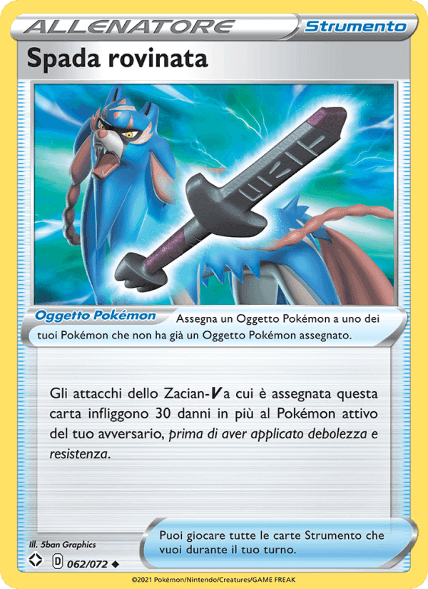 Spada rovinata, card 62 from Destino Splendente