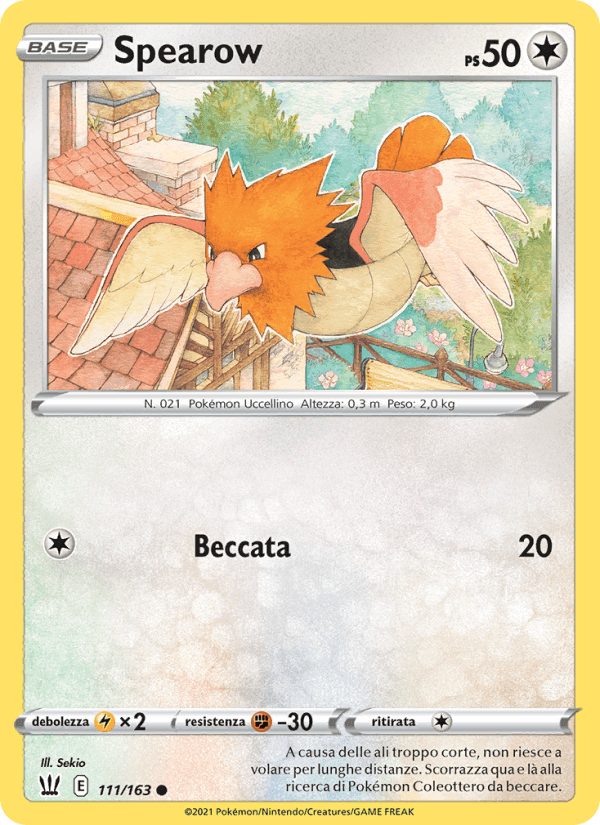 Spearow, carta 111 de Stili di Lotta