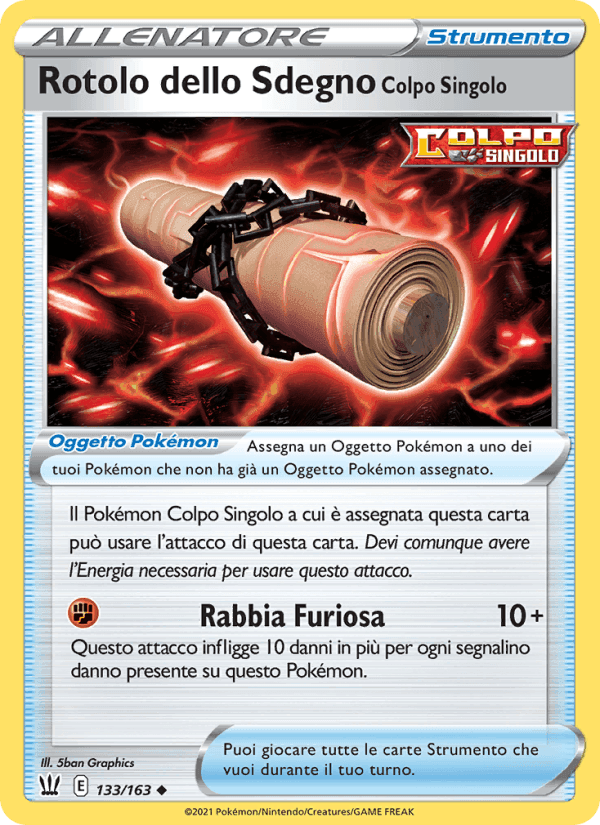 Rotolo dello Sdegno Colpo Singolo, carta 133 di Stili di Lotta