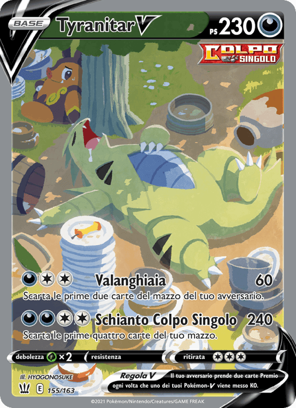 Tyranitar V, carta 155 di Stili di Lotta