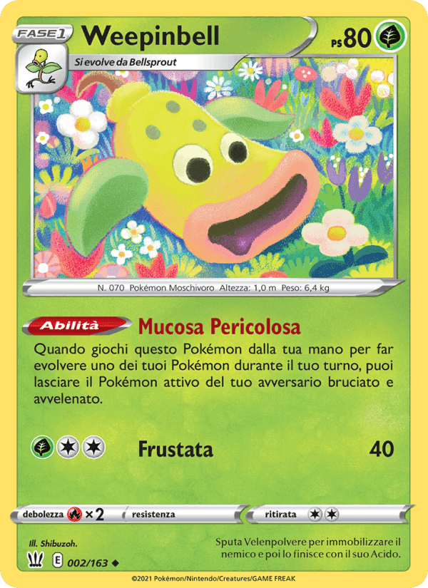 Weepinbell, carta 2 di Stili di Lotta