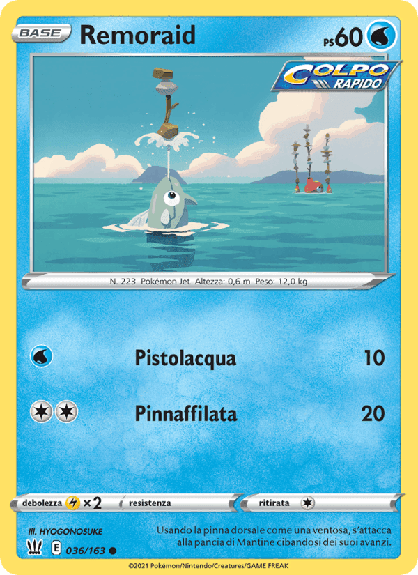 Remoraid, card 36 from Stili di Lotta