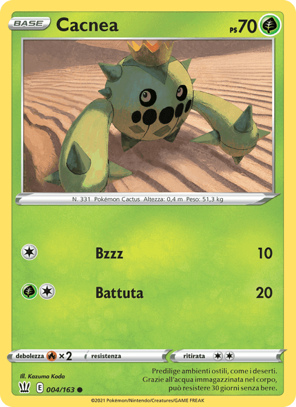 Cacnea, carte 4 de Stili di Lotta