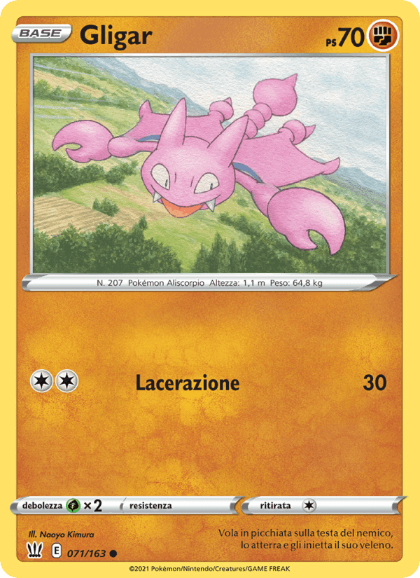 Gligar, carta 71 di Stili di Lotta