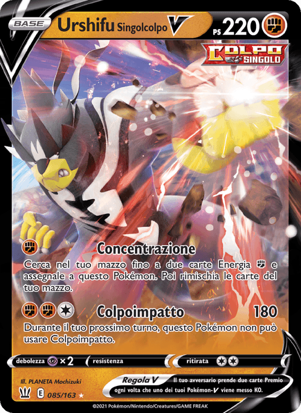 Urshifu Singolcolpo V, carta 85 di Stili di Lotta