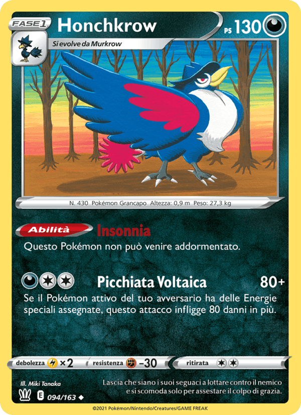 Honchkrow, carta 94 di Stili di Lotta