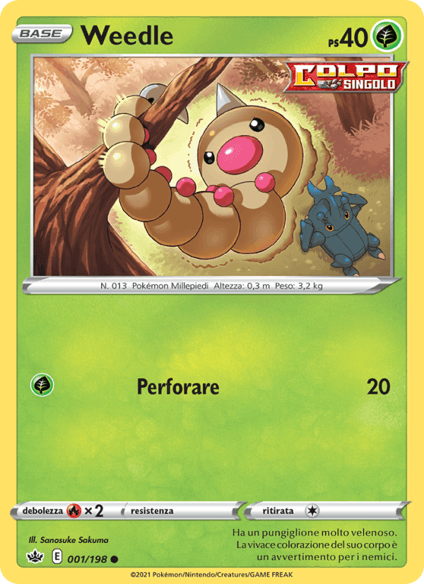 Weedle, carta 1 di Regno Glaciale