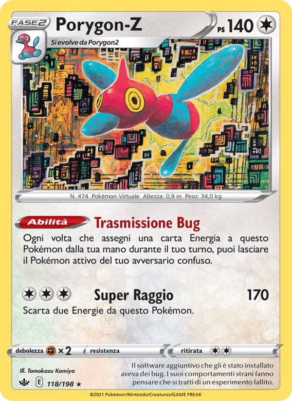 Porygon-Z, card 118 from Regno Glaciale