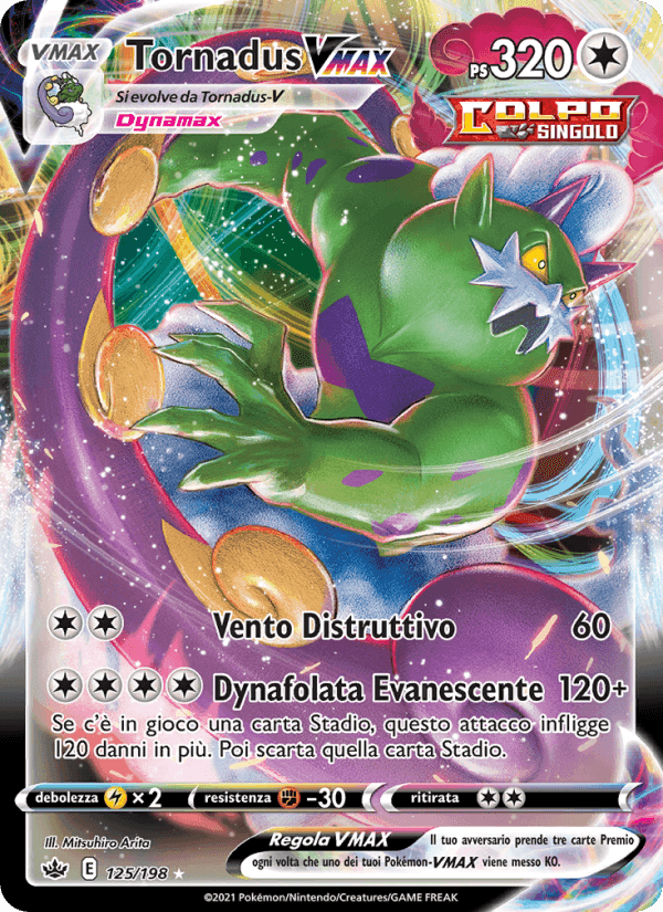 Tornadus VMAX, card 125 from Regno Glaciale
