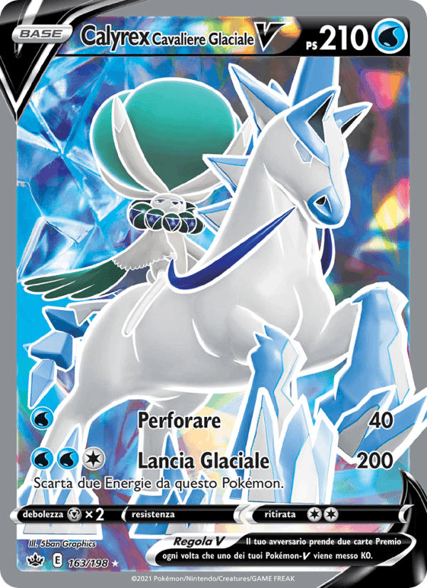 Calyrex Cavaliere Glaciale V, card 163 from Regno Glaciale