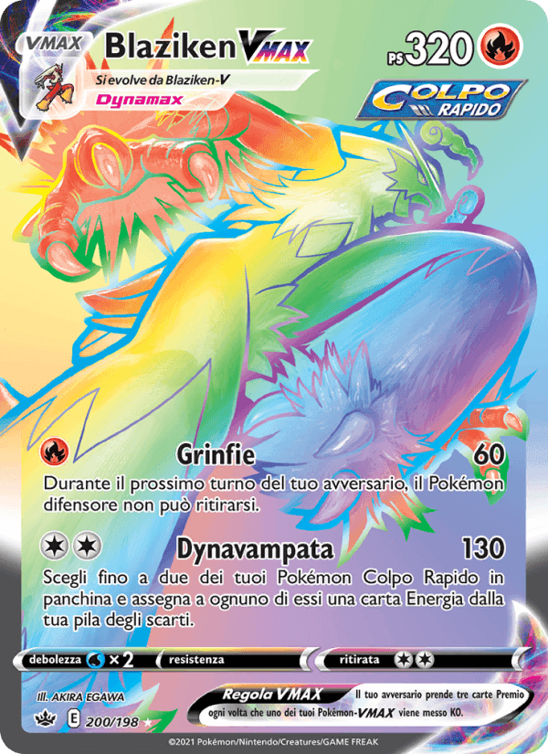 Blaziken VMAX, card 200 from Regno Glaciale