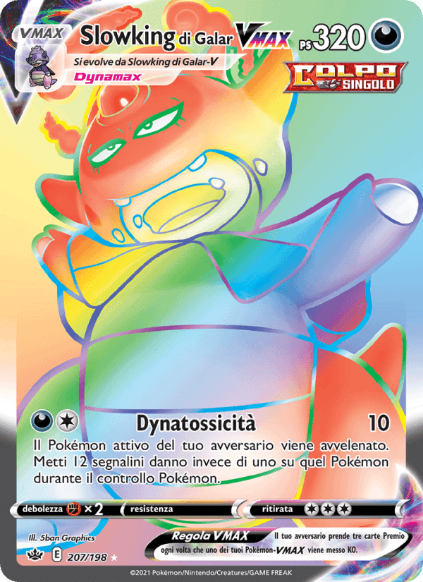 Slowking di Galar VMAX, carta 207 di Regno Glaciale