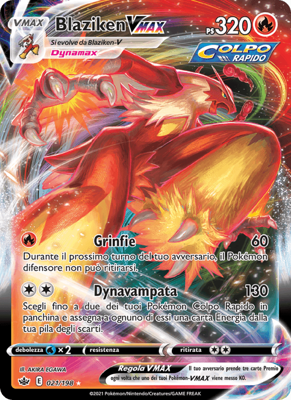 Blaziken VMAX, carta 21 di Regno Glaciale