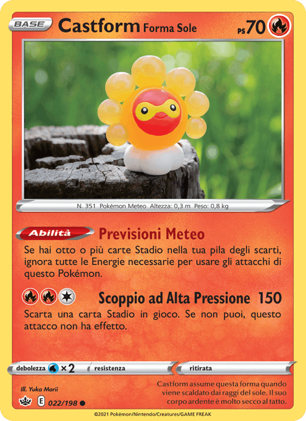 Castform Forma Sole, carta 22 di Regno Glaciale